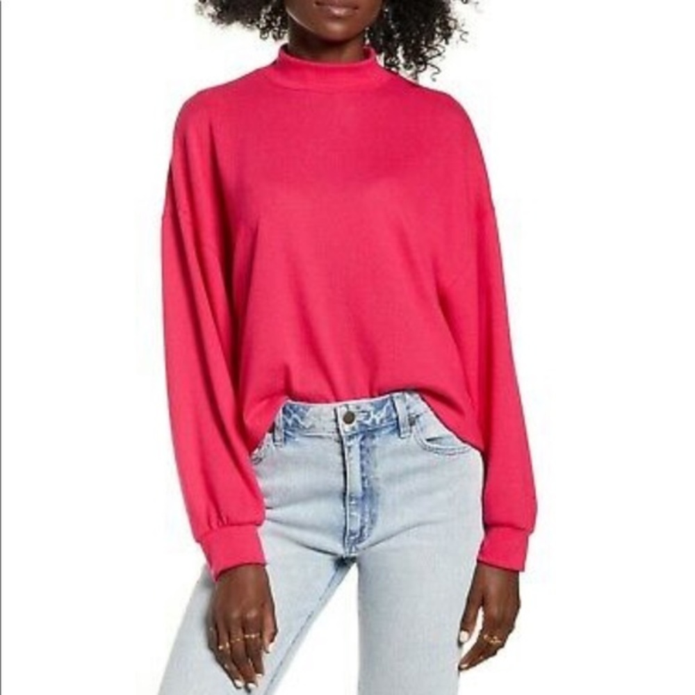 💋ALL IN FAVOR BRIGHT ROSE SHIRT NWT
